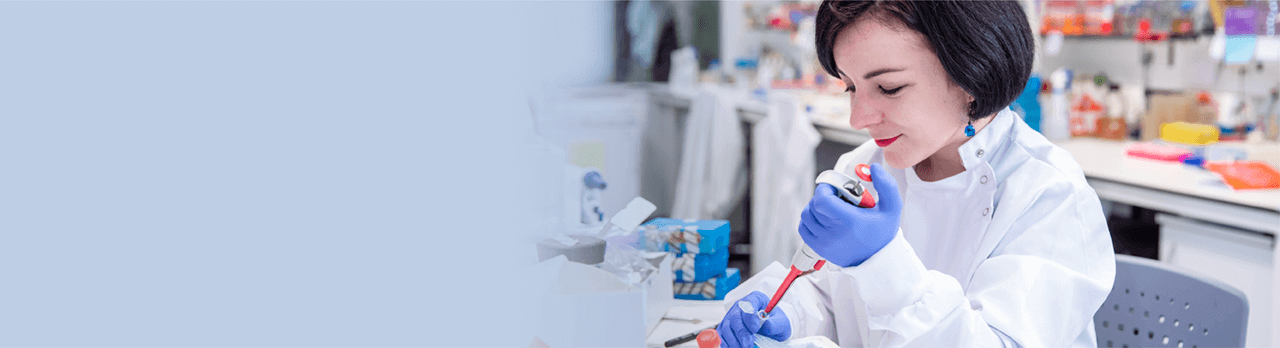 Banner image of woman in a laboratory