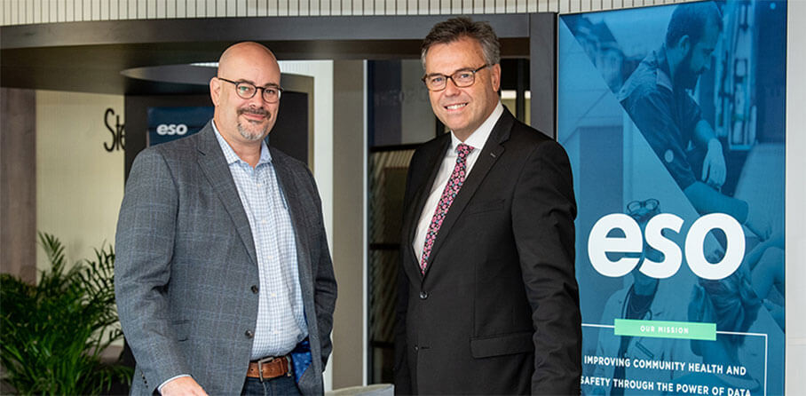 ESO - Pictured (L-R) are Chris Dillie, President and CEO, ESO with Alastair Hamilton, CEO, Invest Northern Ireland