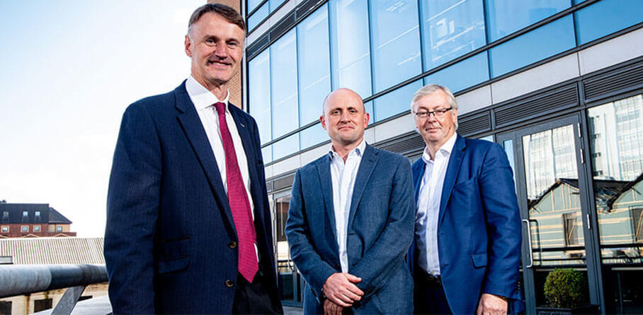 New Funds news image - Pictured (L-R) are William McCulla, Director of Corporate Finance, Invest NI with Jamie Andrews, Partner, Techstart Ventures and Colin Walsh, Partner, Crescent Capital.