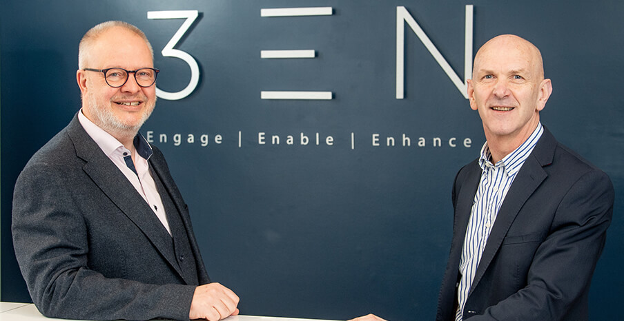 3EN - Pictured (L-R) are Dale Cree, CEO, 3EN Cloud Ltd with George McKinney, Director of Technology & Services, Invest NI.