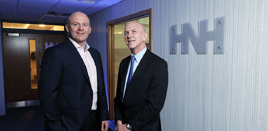HNH - Pictured (L-R) are Wayne Horwood, Director, HNH with George McKinney, Director of Technology & Services, Invest NI
