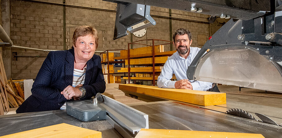 Setanta - Pictured (L-R) are Vicky Kell, Director of Innovation, Research & Development, Invest Northern Ireland with Mark Gribbin, Director of Setanta.