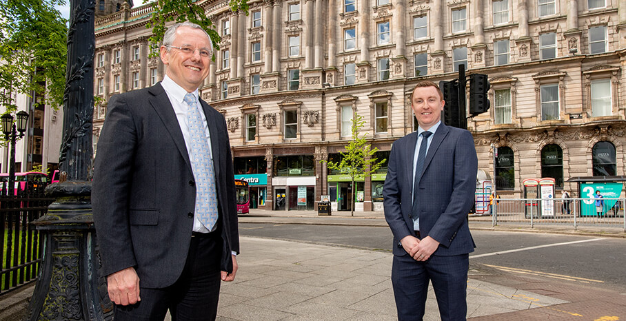Pictured (L-R) is Kevin Holland, CEO, Invest NI with Dr Chris Armstrong, Chief Executive, Overwatch.