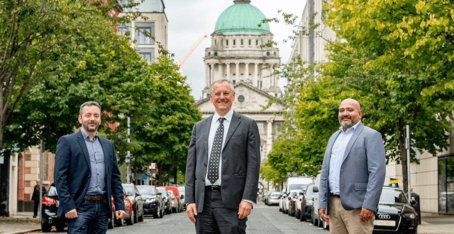 ictured (L-R) are Terry Kernan, Site Lead, Safety NetAccess with Kevin Holland, CEO, Invest NI and Resham Patel, Vice President Software Development, Safety NetAccess.