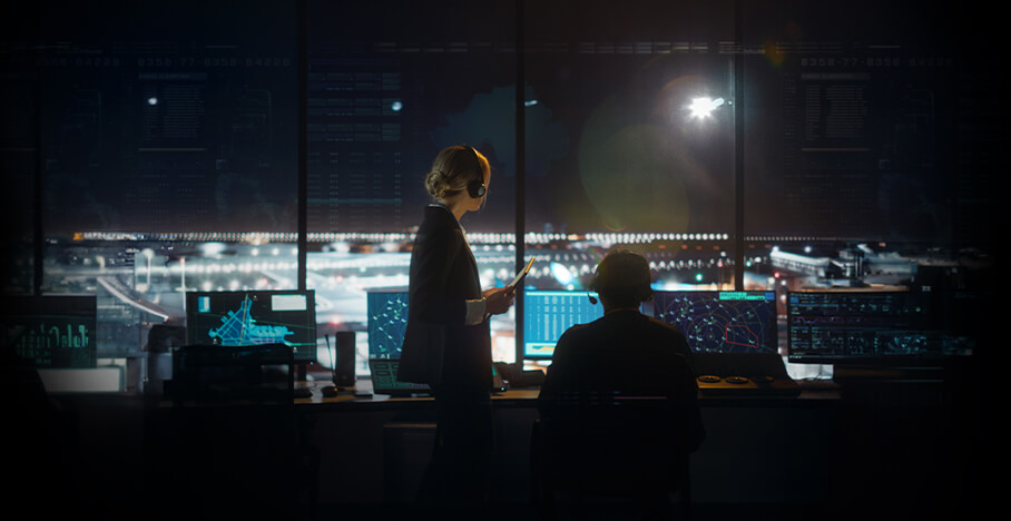 Image of a security control room