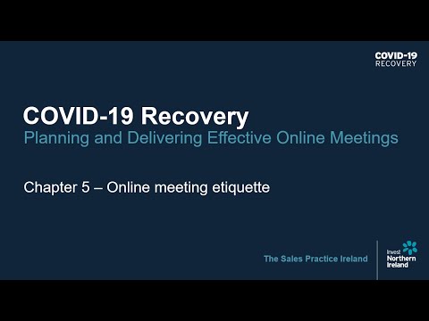 Preview image for the video "COVID-19 Recovery Practical - Export Skills: Planning and Delivering Effective Online Meetings (5)".
