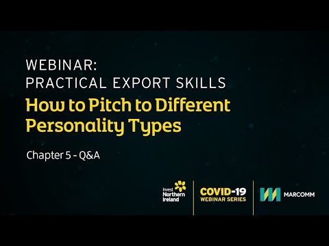 Preview image for the video "Webinar Practical Export Skills - How to Pitch to Different Personality Types - Chapter 5".