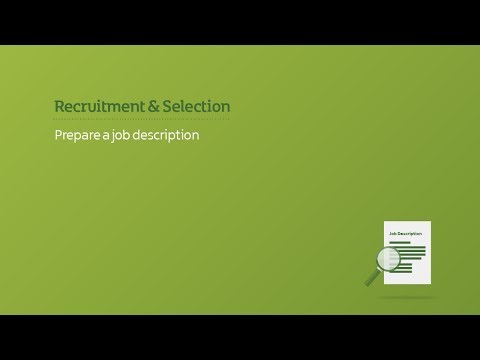 Preview image for the video "Recruitment and Selection/Prepare job description".